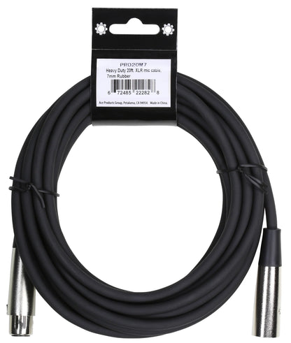 Strukture Heavy Duty 20ft. XLR Microphone Cables, 7mm PVC - 2 Pack - PRO20M7-2PK