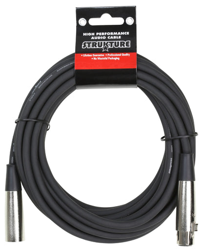 Strukture Heavy Duty 20ft. XLR Microphone Cables, 7mm PVC - 2 Pack - PRO20M7-2PK