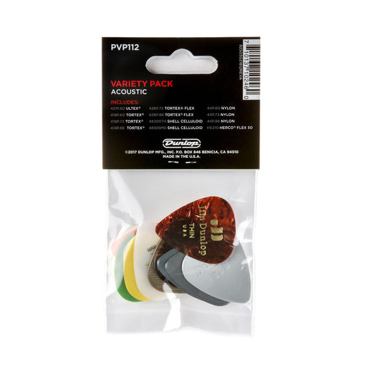 DUNLOP ACOUSTIC PICK VARIETY 12-PACK - PVP112