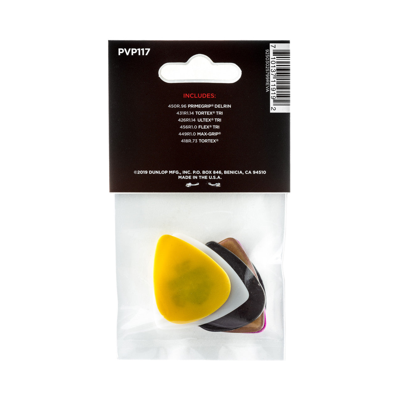 DUNLOP BASS PICKS VARIETY 6-PACK - PVP117
