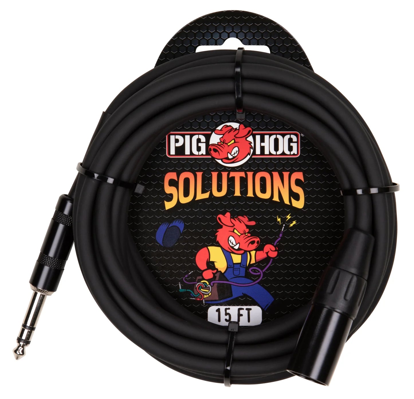 Pig Hog Solutions - 15ft TRS(M)-XLR(M) Balanced Cable - PX-TMXM15