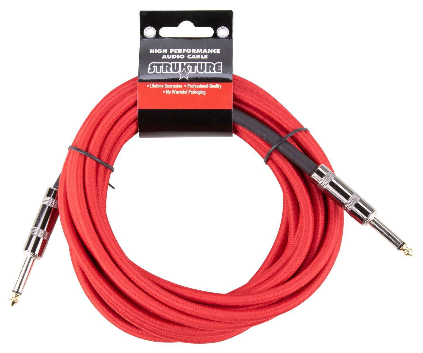 Strukture 18.6ft Instrument Cable, Woven - Red - SC-186RD