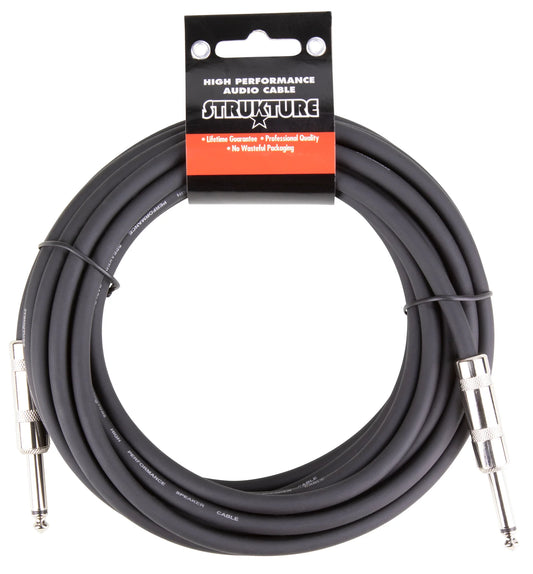 Strukture 20ft Speaker Cable 2pk, 16 gauge, 1/4" Connectors - SSC20-2PK