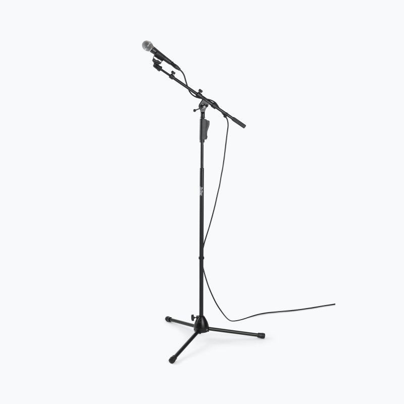 On-Stage MS7550 One-Handed Boom Mic Stand with Tripod Base - Black