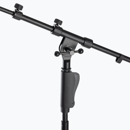 On-Stage MS7550 One-Handed Boom Mic Stand with Tripod Base - Black