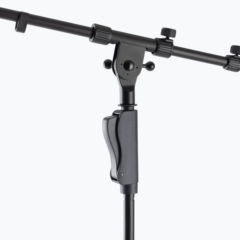 On-Stage MS7550 One-Handed Boom Mic Stand with Tripod Base - Black