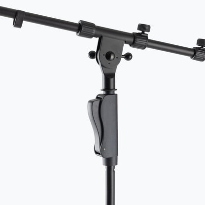 On-Stage MS7550 One-Handed Boom Mic Stand with Tripod Base - Black
