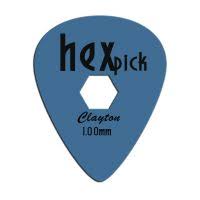 Clayton Hex Standard Guitar Picks - 1.0 mm - Blue - 12- Pack - HX100/12