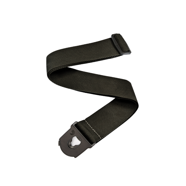 D'Addario PWSPL200 Planet Lock Locking Guitar Strap, Polypropylene, Black