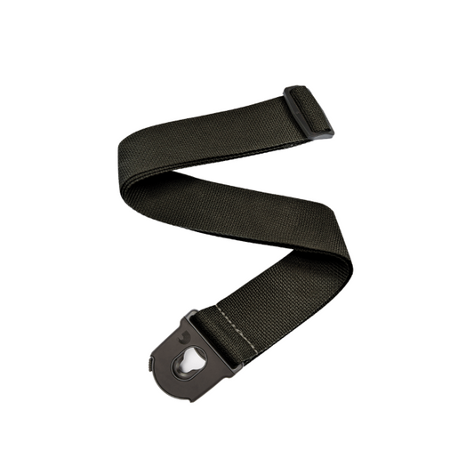 D'Addario PWSPL200 Planet Lock Locking Guitar Strap, Polypropylene, Black