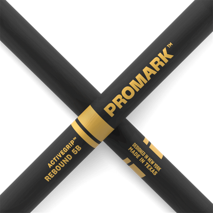 PROMARK Rebound 5B ActiveGrip Hickory Drumstick, Acorn Wood Tip - R5BAG