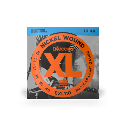 D'Addario 10-46 Regular Light, XL Nickel Electric Guitar Strings - EXL110