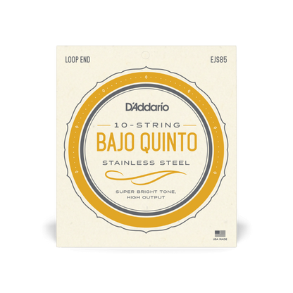 D'Addario EJS85 Bajo Quinto Stainless Steel Strings