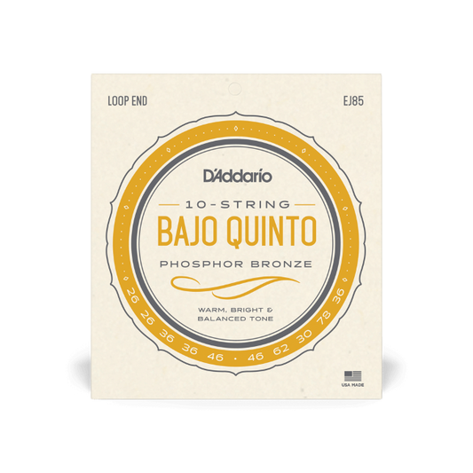 D'Addario EJ85 Bajo Quinto 10-Strings Set Phosphor Bronze