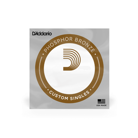 D'Addario Phosphor Bronze Wound Acoustic Guitar Single String, .017 - PB017
