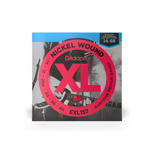D'Addario EXL157 Medium Baritone, XL Nickel Electric Guitar Strings (14-68)