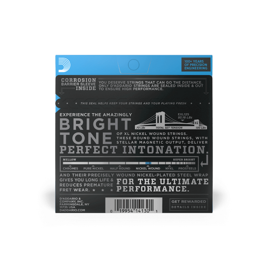 D'Addario 09-46 Super Light Top/Regular Bottom, XL Nickel Electric Guitar Strings - EXL125