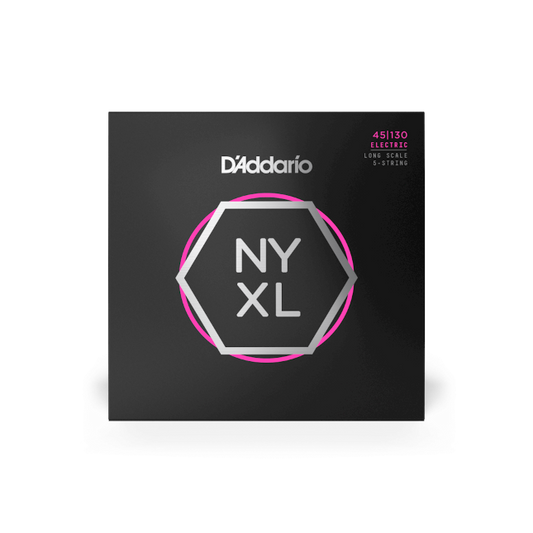 D'Addario 45-130 Regular Light 5-String, Long Scale, NYXL Bass Strings - NYXL45130