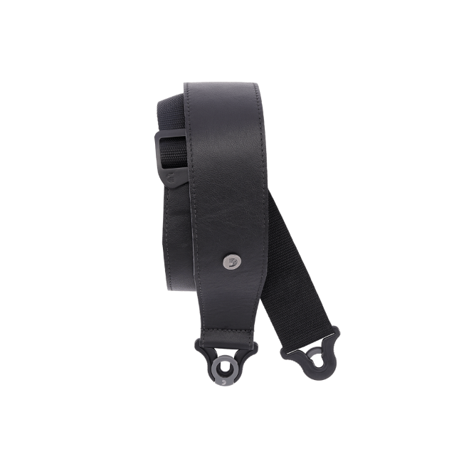 D'Addario 25BAL00 Comfort Leather Auto Lock Guitar Strap - Black