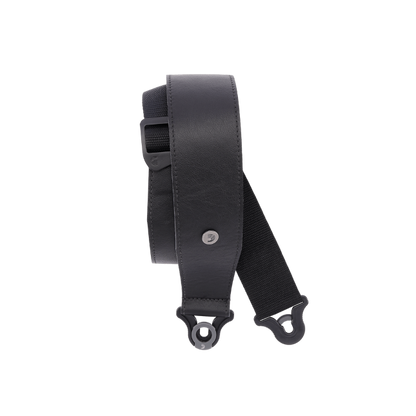 D'Addario 25BAL00 Comfort Leather Auto Lock Guitar Strap - Black