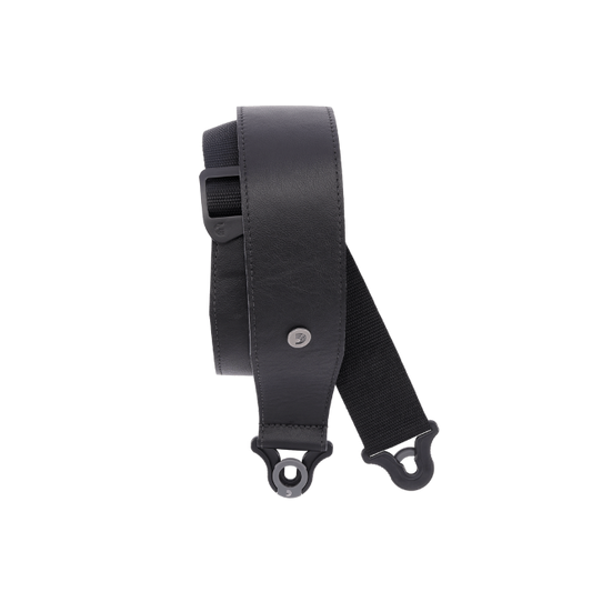 D'Addario 25BAL00 Comfort Leather Auto Lock Guitar Strap - Black