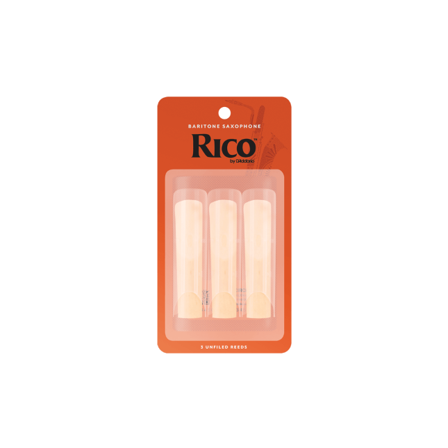 Rico by D'Addario RLA0320 Baritone Sax Reeds, Strength 2, 3-pack