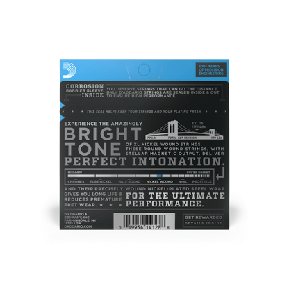 D'Addario 11-49 Medium, XL Nickel Electric Guitar Strings - EXL115
