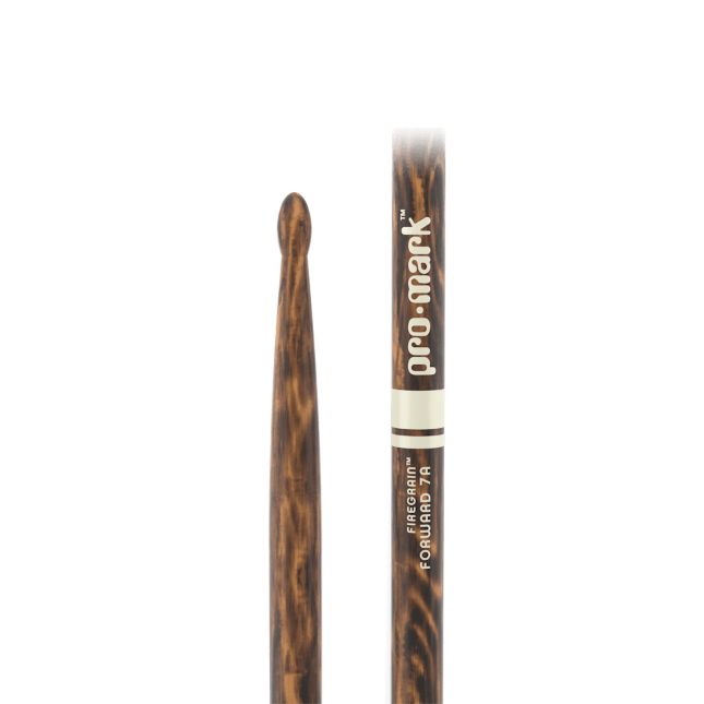 PROMARK Classic Forward 7A FireGrain Hickory Drumstick, Oval Wood Tip - TX7AW-FG