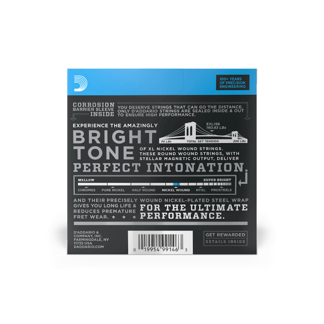 D'Addario EXL156 Fender Bass VI, XL Nickel Electric Guitar Strings (24-84)