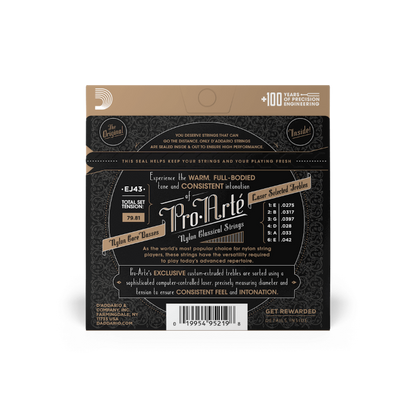 D'Addario EJ43 Light Tension, Pro-Arté Nylon Classical Guitar Strings