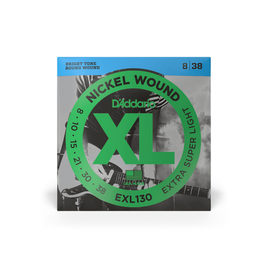 D'Addario EXL130 08-38 Extra Super Light, XL Nickel Electric Guitar Strings