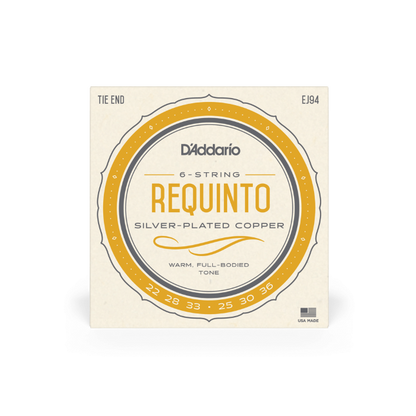 D'Addario EJ94 Requinto, 6-String, Silver Plated Copper