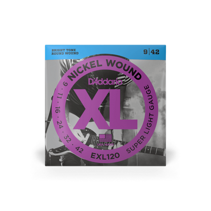 D'Addario EXL120 09-42 Super Light, XL Nickel Electric Guitar Strings