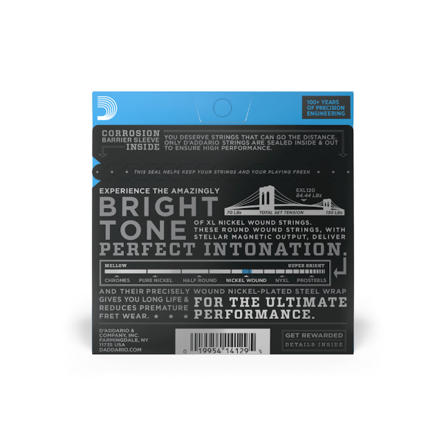 D'Addario EXL120 09-42 Super Light, XL Nickel Electric Guitar Strings