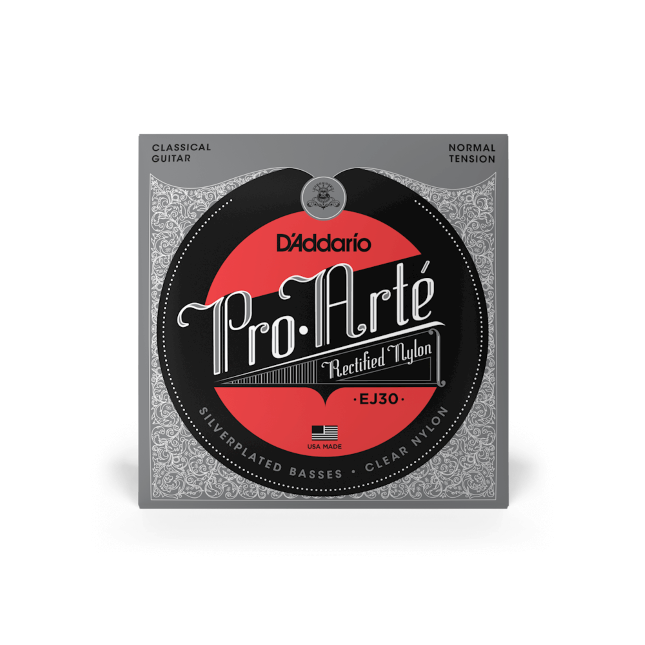 D'Addario Normal Tension, Pro-Arté Rectified Nylon Classical Guitar Strings - EJ30