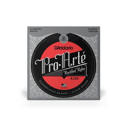 D'Addario Normal Tension, Pro-Arté Rectified Nylon Classical Guitar Strings - EJ30