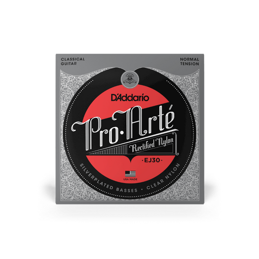 D'Addario Normal Tension, Pro-Arté Rectified Nylon Classical Guitar Strings - EJ30