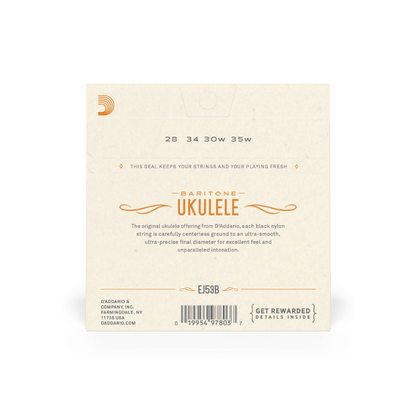 D'Addario EJ53B Pro-Arté Rectified Ukulele Strings, Baritone
