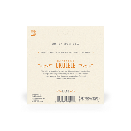 D'Addario EJ53B Pro-Arté Rectified Ukulele Strings, Baritone