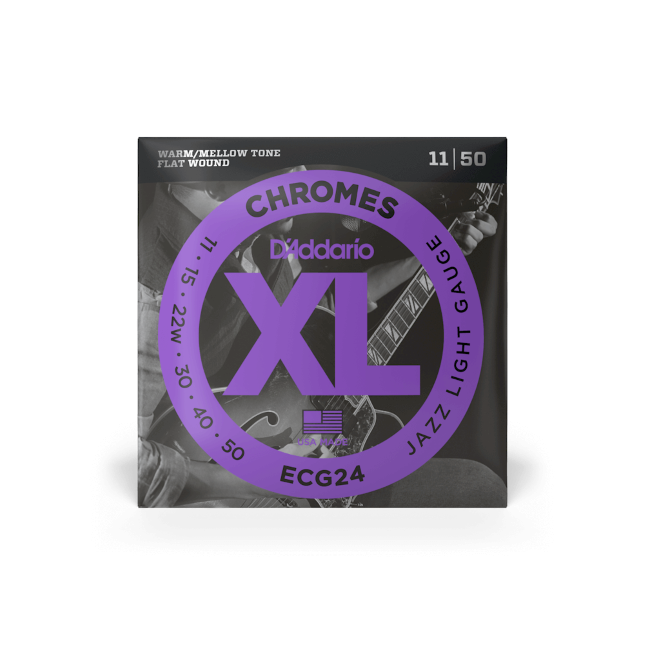 D'Addario 11-50 Jazz Light, XL Chromes Electric Guitar Strings - ECG24