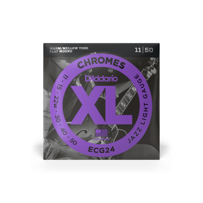 D'Addario 11-50 Jazz Light, XL Chromes Electric Guitar Strings - ECG24