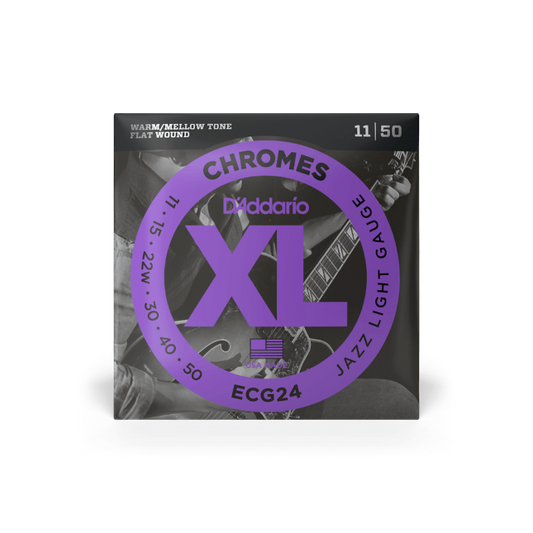 D'Addario 11-50 Jazz Light, XL Chromes Electric Guitar Strings - ECG24