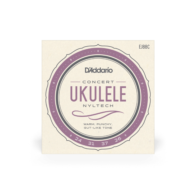 D'Addario EJ88C Nyltech Ukulele Strings, Concert