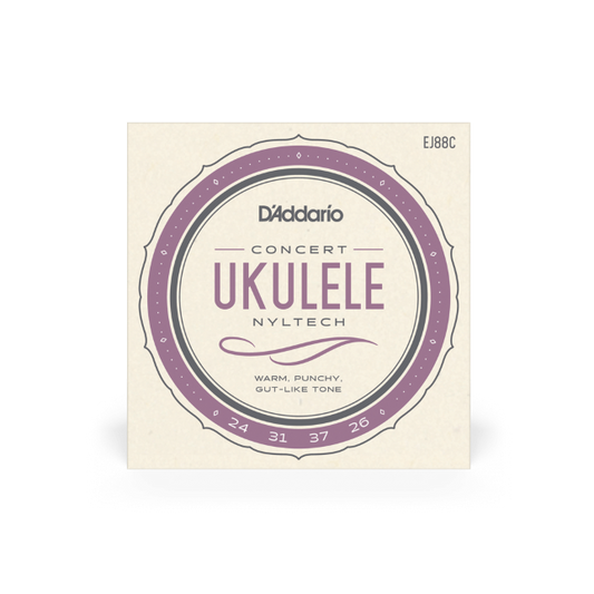 D'Addario EJ88C Nyltech Ukulele Strings, Concert