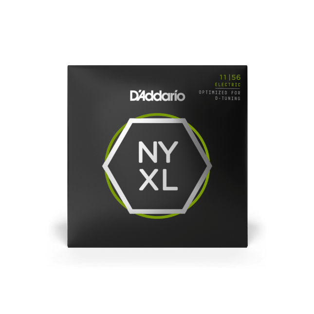 D'Addario NYXL1156 (11-56) Medium Top/Extra Heavy Bottom, NYXL Electric Guitar Strings