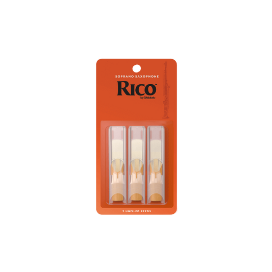 Rico by D'Addario RIA0325 Soprano Sax Reeds, Strength 2.5, 3-pack