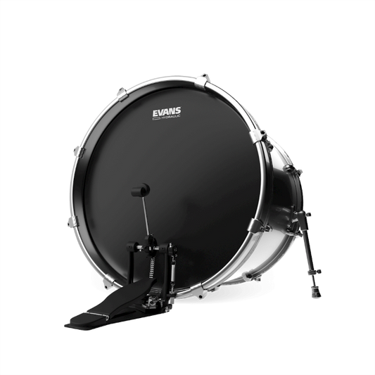 EVANS BD22HBG Hydraulic Black Bass Batter Drumhead, 22 Inch