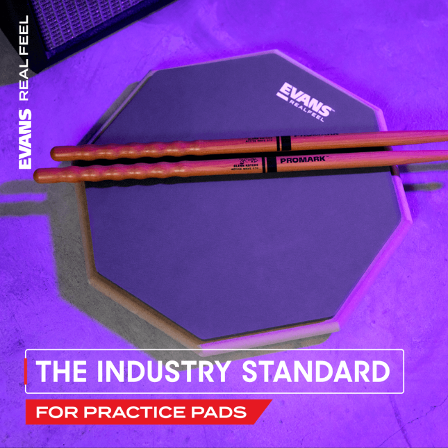 EVANS RF6GM RealFeel Mountable Practice Drum Pad, 6 Inch