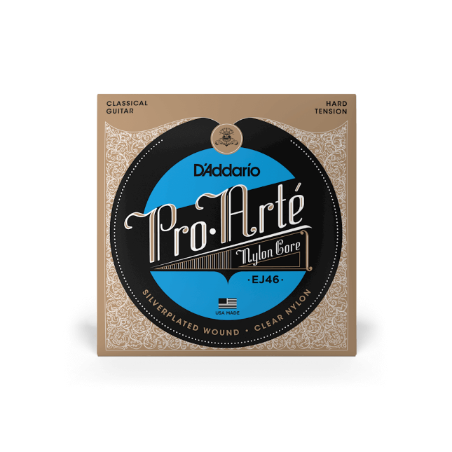D'Addario Hard Tension, Pro-Arté Nylon Classical Guitar Strings - EJ46