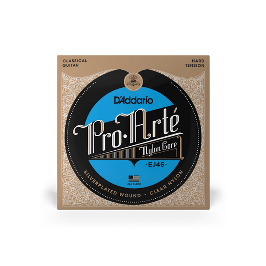 D'Addario Hard Tension, Pro-Arté Nylon Classical Guitar Strings - EJ46